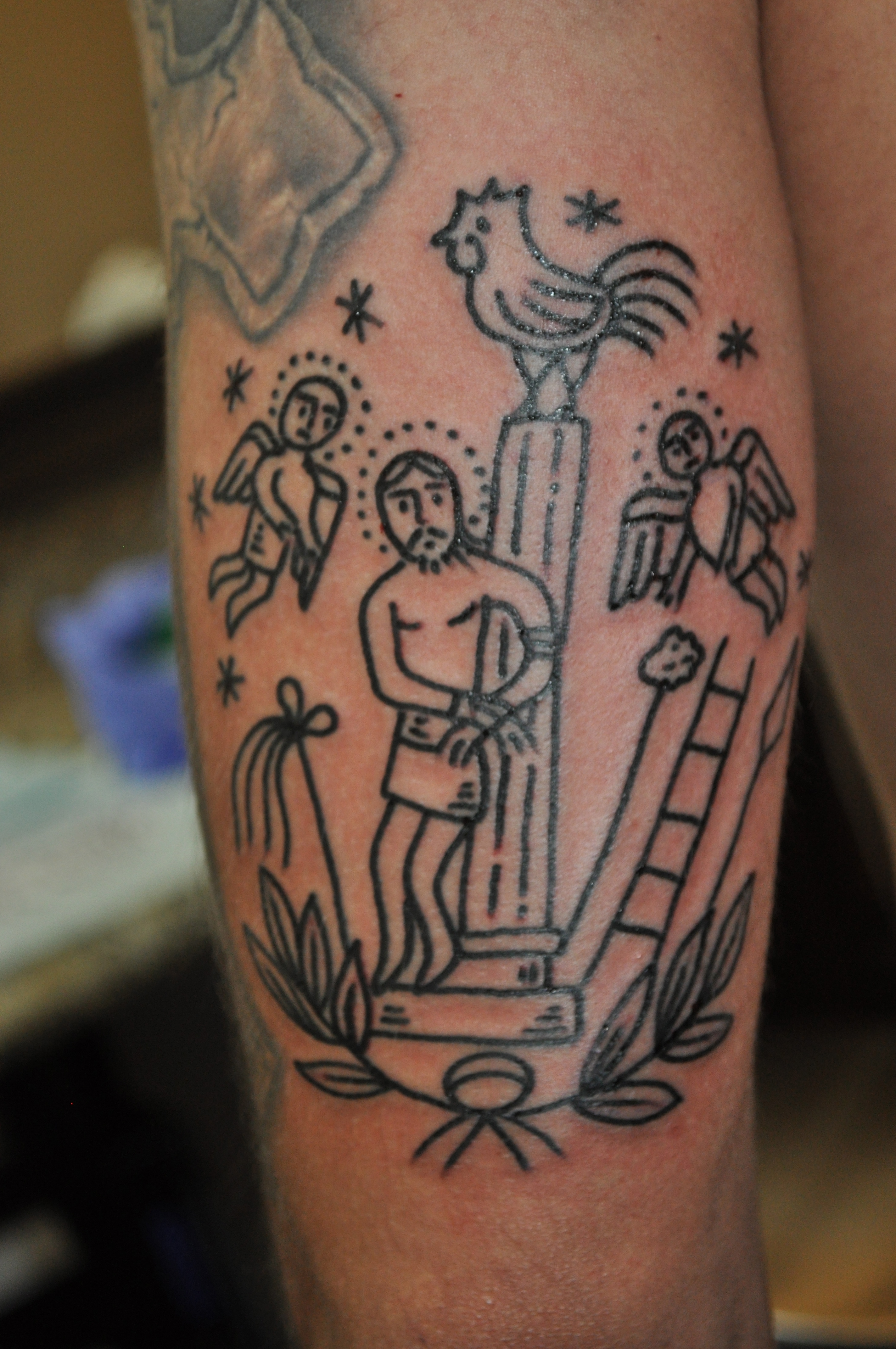 Danny Boy Sawyer, Daniel Sawyer, Rose Tattoo Amsterdam, Traditional tattoo, americana tattoo, anchor tattoo, amsterdam tattoo shop, coptic tattoo